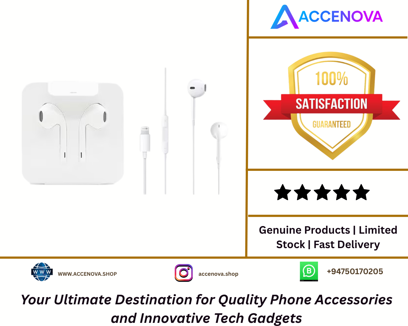 Apple Lighting Cable Earphone