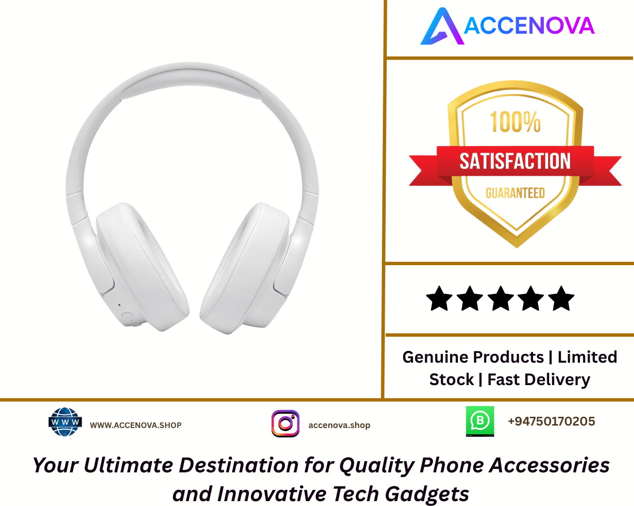 JBL Tune 760BT Wireless Over-Ear Headphones