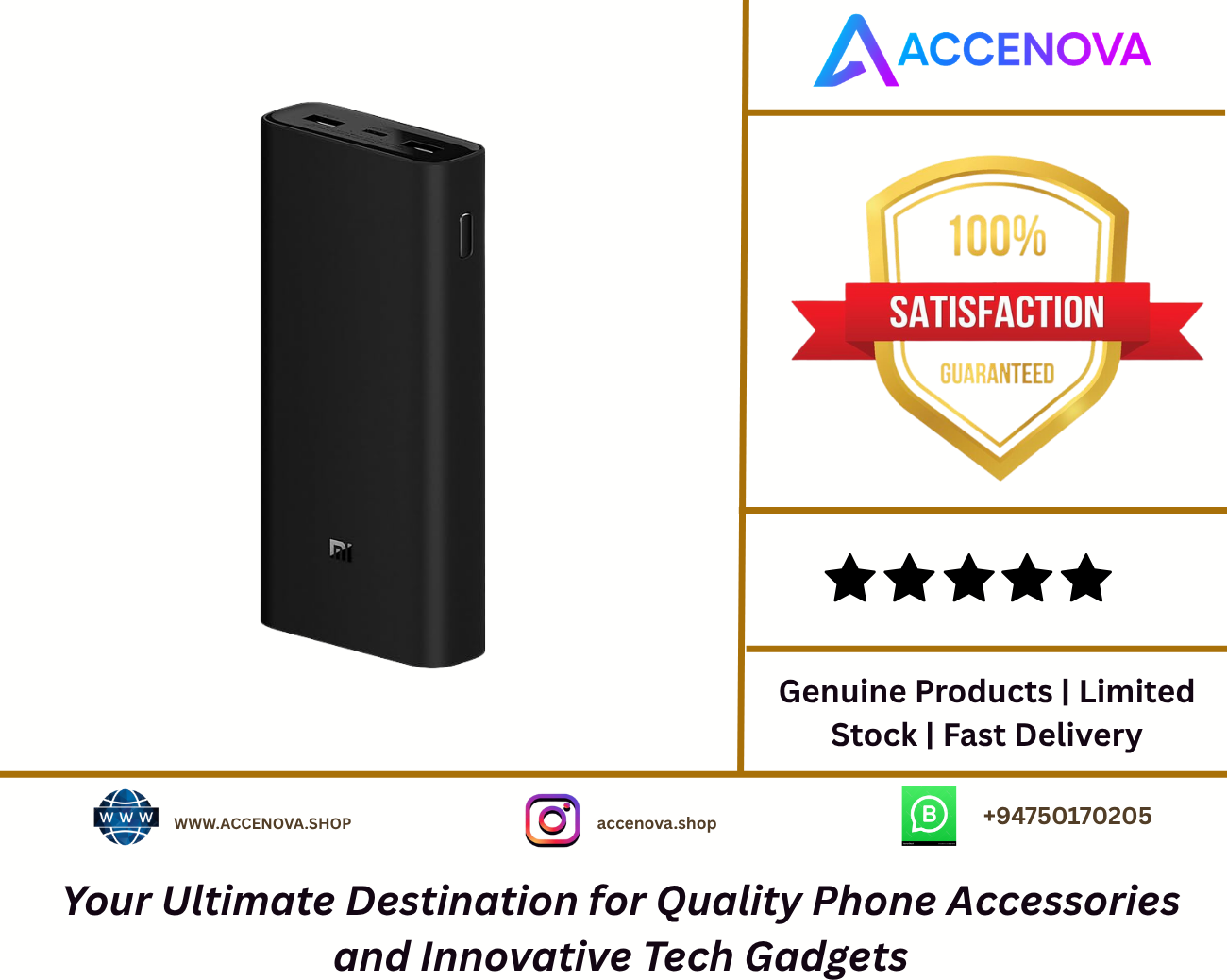 Original Mi Xiaomi Power Bank 20000mAh