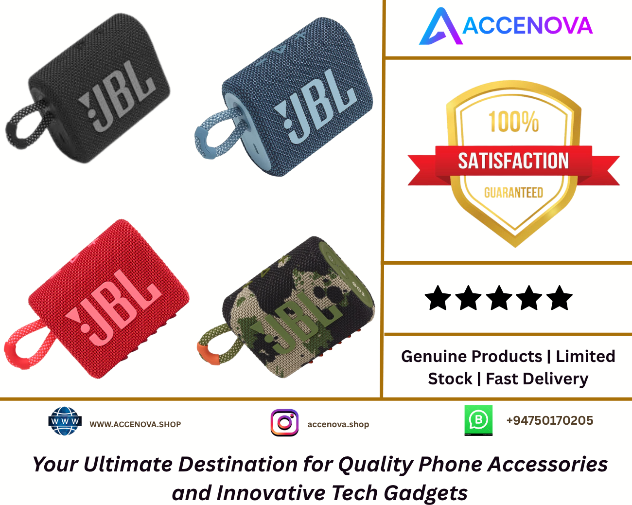 Original JBL Go3 Portable Wireless Speaker