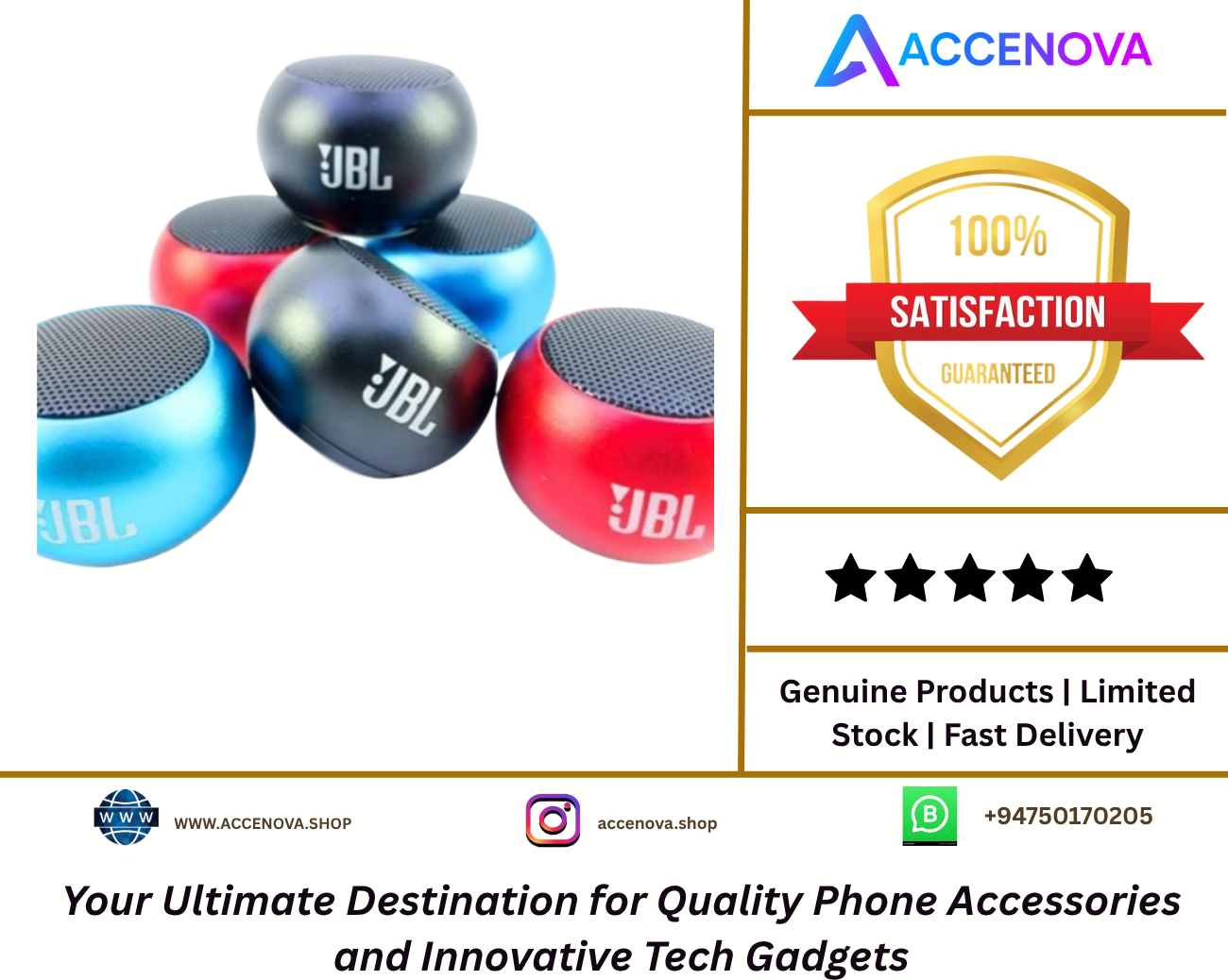 JBL M3 Bluetooth Mini Portable Speaker